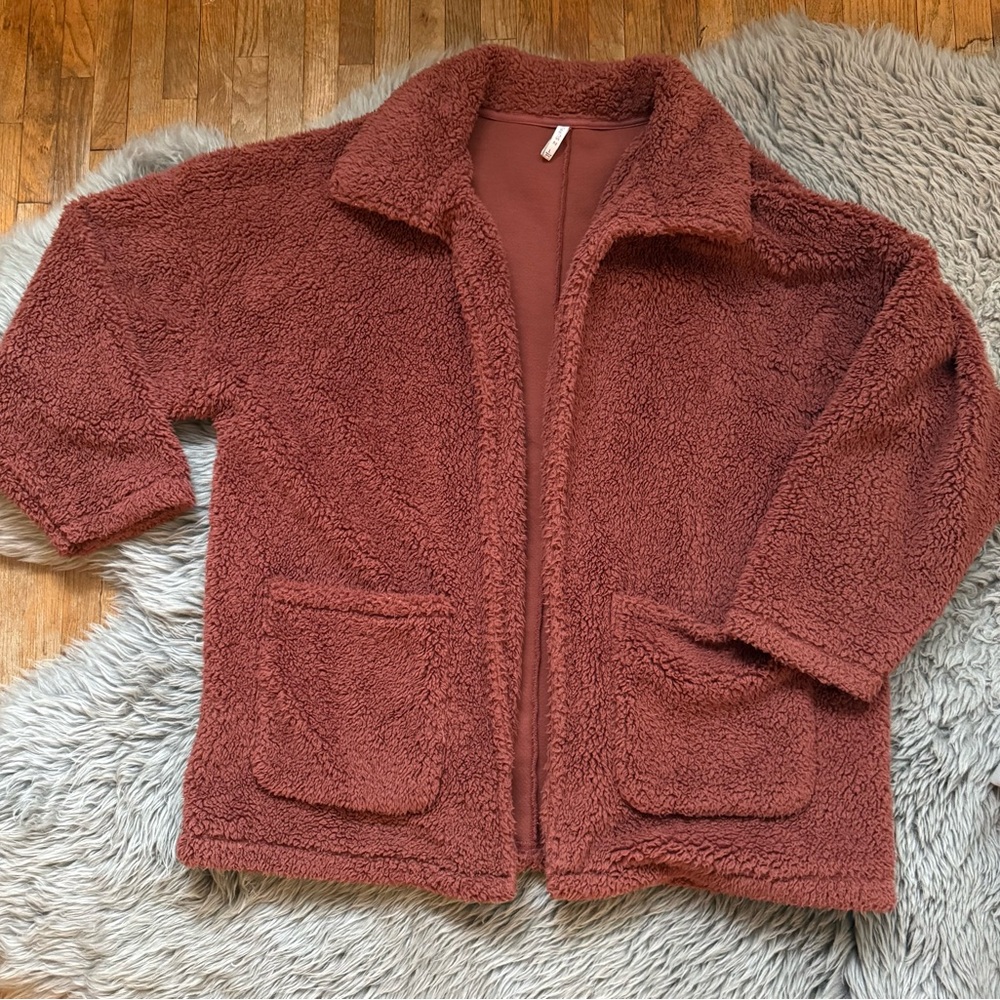Z Supply Kids Sherpa Jacket - Rust